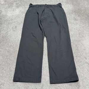 RVCA American Fit Straight leg Chino Pants Men 34 Black Flat Front Classic 36x29